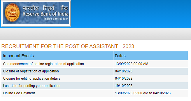 RBI Assistant 2023: भारतीय रिजर्व बैंक में असिस्टेंट के पदों पर भर्ती के लिए नोटिफिकेशन जारी